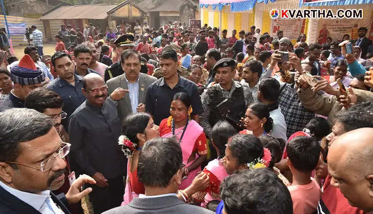 Governor Anand Bose visiting Sundarbans tribal village