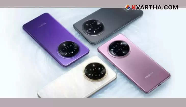 Realme 14 Pro series phone with color-changing back