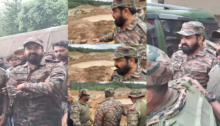 Mohanlal Visits Landslide-Hit Areas in Wayanad, Mohanlal, Kerala, Landslide, Wayanad, Disaster Relief.