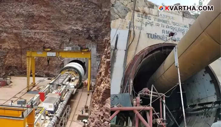 Rescue operations at the site of the tunnel collapse in Telangana