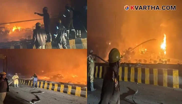 Gas cylinder truck explodes in Ghaziabad; 4 shops burnt down