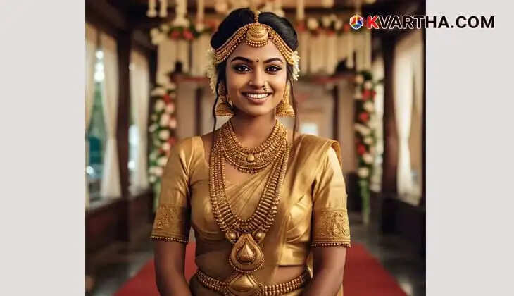 Bride Representing Gold Prices Soar in Kerala