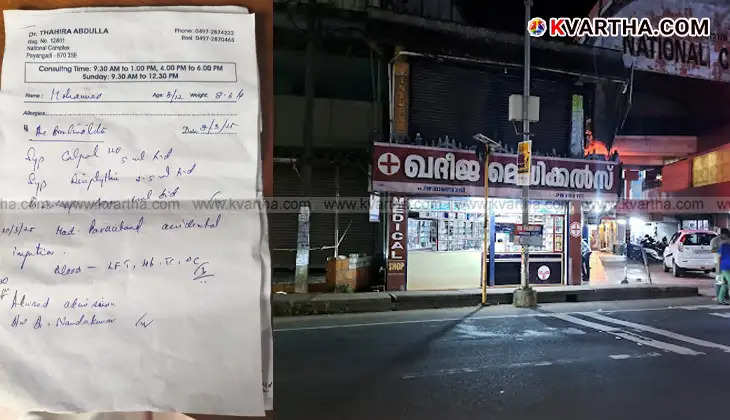 Payangadi medical store, Kannur, where infant was given wrong medicine.