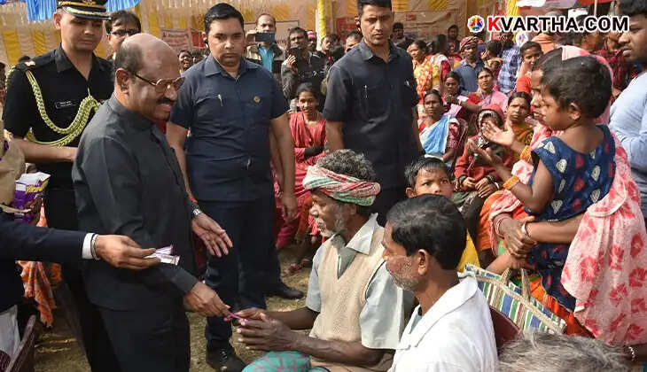 Governor Anand Bose visiting Sundarbans tribal village