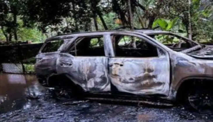 in payyannur the car got burnt under mysterious circumstanc