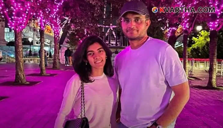 Sourav Ganguly and his daughter Sana Ganguly