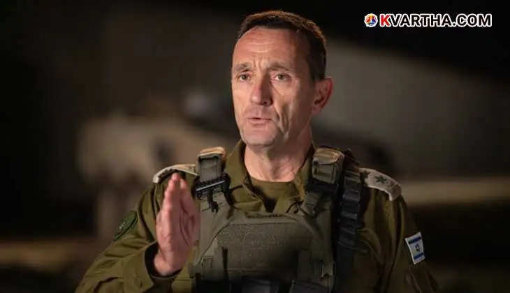 Herzi Halevi, the Israeli Defense Forces Chief, announcing his resignation.