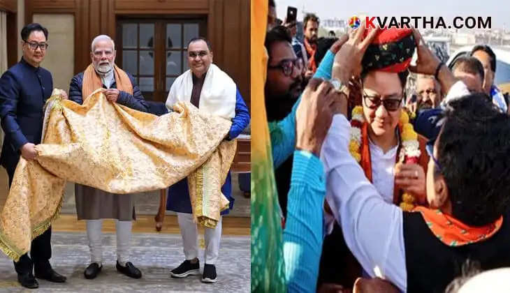 Kirron Rijiju offers Chadar at Ajmer Dargah for PM Modi