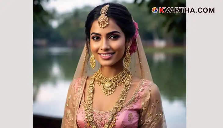 Bride representing gold prices dip in Kerala